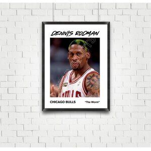 Dennis Rodman Magazine Look 11 x 17 Art Print - Chicago Bulls Wall Art